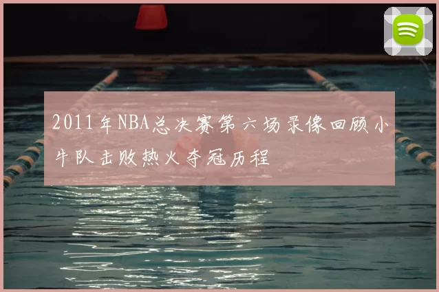 2011年NBA总决赛第六场录像回顾小牛队击败热火夺冠历程