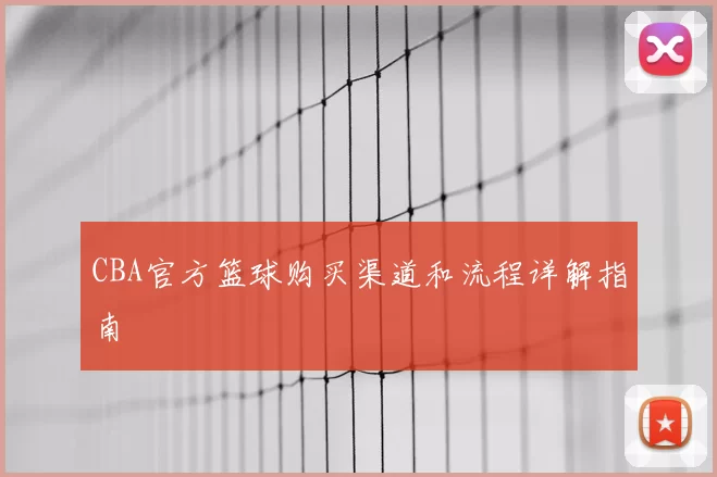 CBA官方篮球购买渠道和流程详解指南
