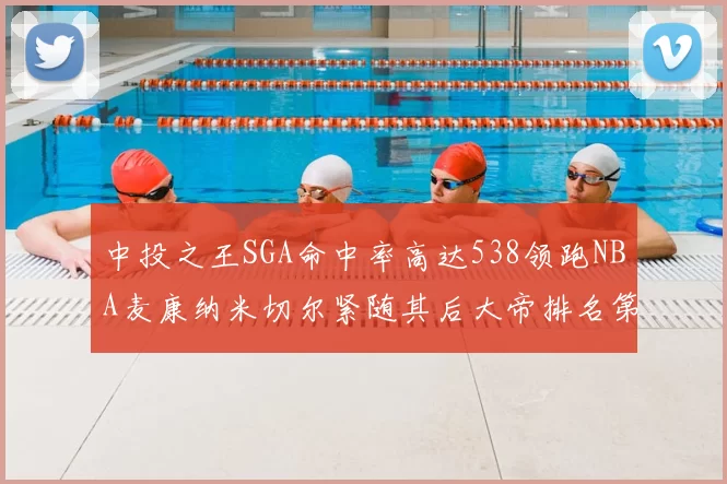 中投之王SGA命中率高达538领跑NBA麦康纳米切尔紧随其后大帝排名第七